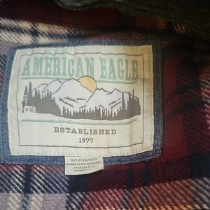 American Eagle Outfitters Red and Blue Lightweight Jacket